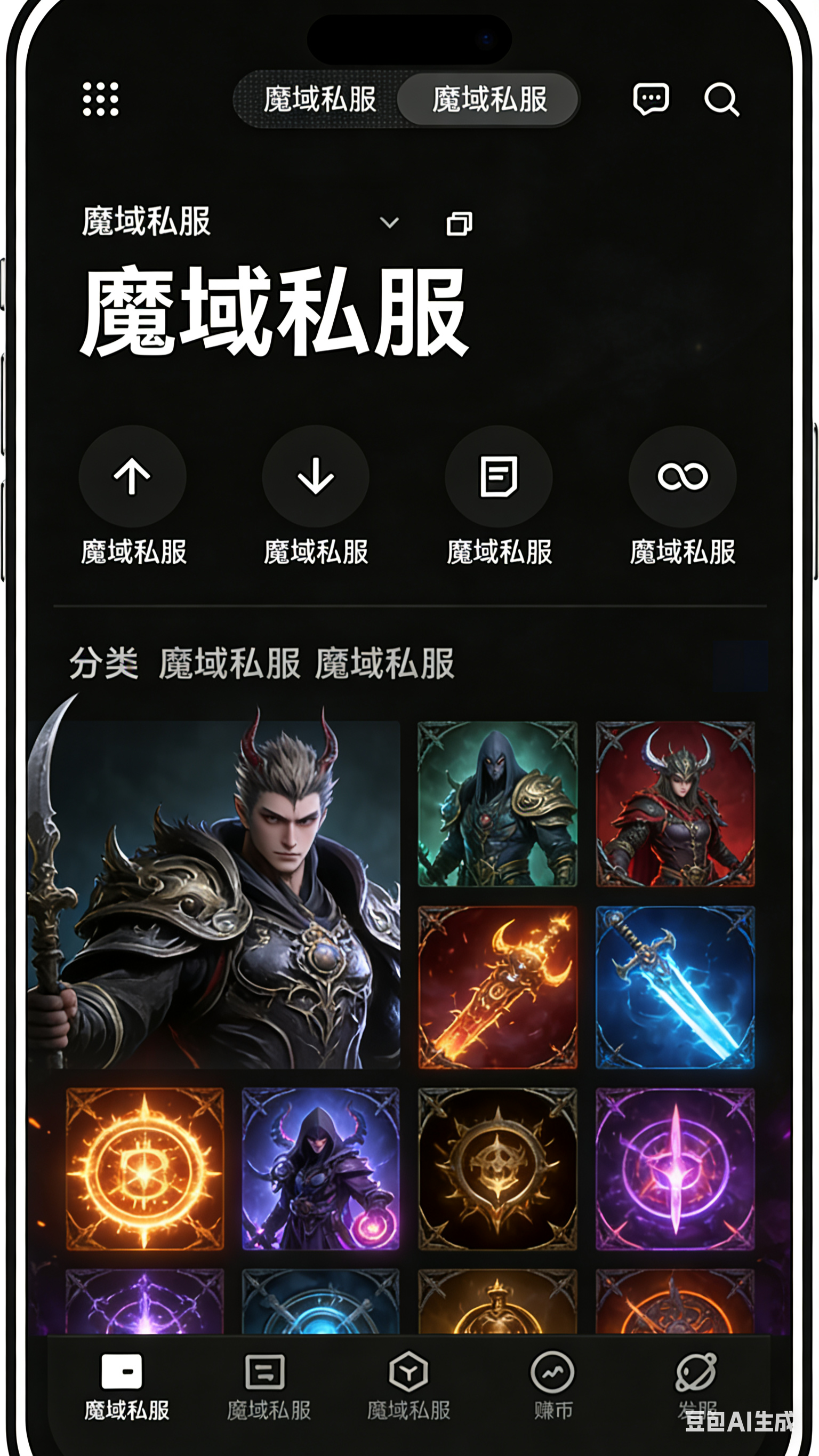 装备锻造魔域私服移动端游戏界面
